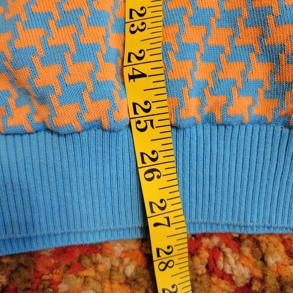 PRX Sz XL Pivot Rules Performance Blue Orange Houndstooth Pullover Golf Vest NWT - Picture 8 of 9